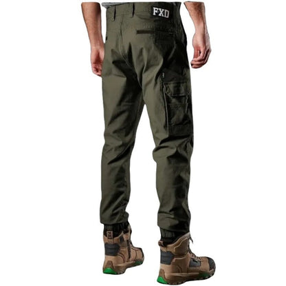 mens FXD WP-4 Stretch Cuffed Work Pant - Green - Lifestyle Back View