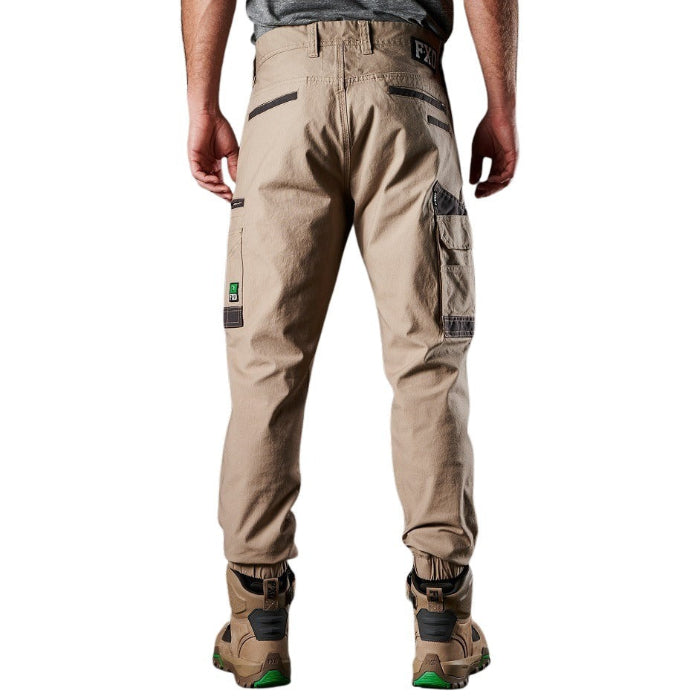 mens FXD WP-4 Stretch Cuffed Work Pant - Khaki - Lifestyle Back View