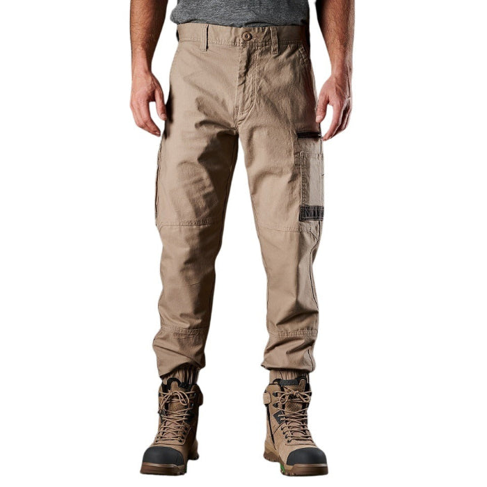 FXD WP-4 Stretch Cuffed Work Pant - Khaki - Lifestyle Front View