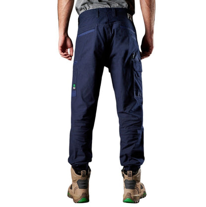 Mens FXD WP-4 Stretch Cuffed Work cargo Pants- Navy - Lifestyle Back View