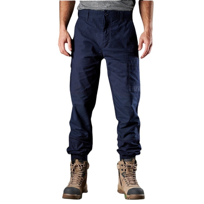 FXD WP-4 Stretch Cuffed Work Pant - Mens cuffed ankles, Navy - Lifestyle Front View