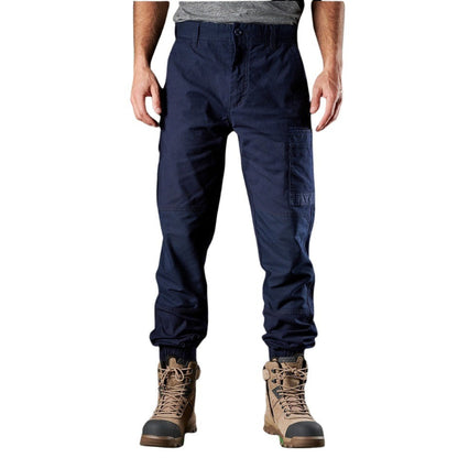 FXD WP-4 Stretch Cuffed Work Pant - Mens cuffed ankles, Navy - Lifestyle Front View