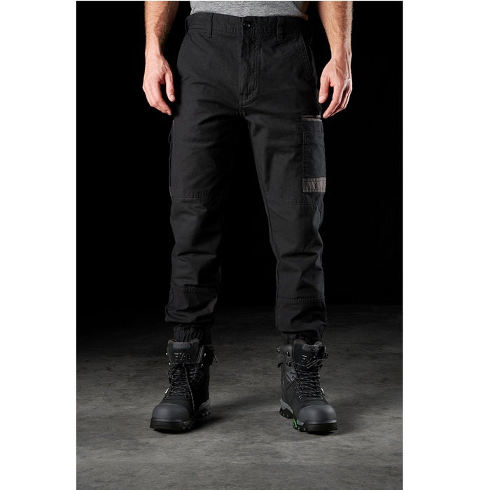 Mens FXD WP-4 Stretch Cuffed Work Pant - Black - Lifestyle Front View