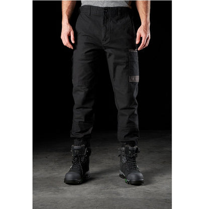 Mens FXD WP-4 Stretch Cuffed Work Pant - Black - Lifestyle Front View