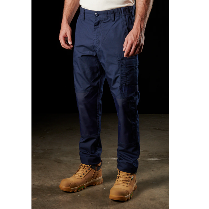 FXD WP-5 Lightweight Stretch Work Pant, mens navy blue, front angle view
