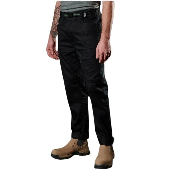 FXD WP-6 Elastic Waist Work Pants - Black - Lifestyle Angled View