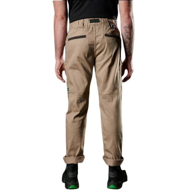 FXD WP-6 Elastic Waist Work Pants - Khaki - Lifestyle Back View