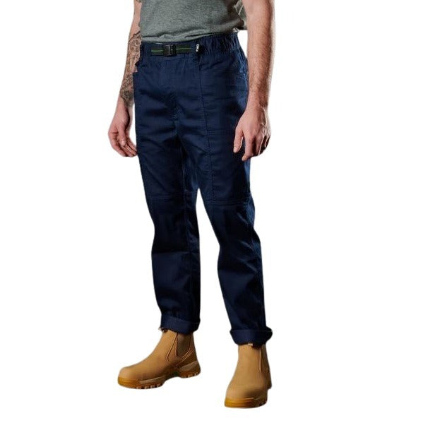 FXD WP-6 Elastic Waist Work Pants - Navy - Lifestyle Angled View