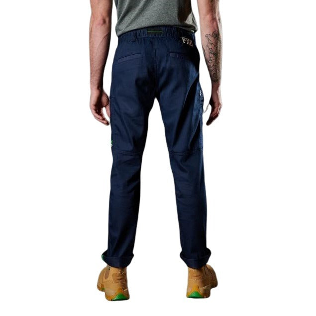 FXD WP-6 Elastic Waist Work Pants - Navy - Lifestyle Back View