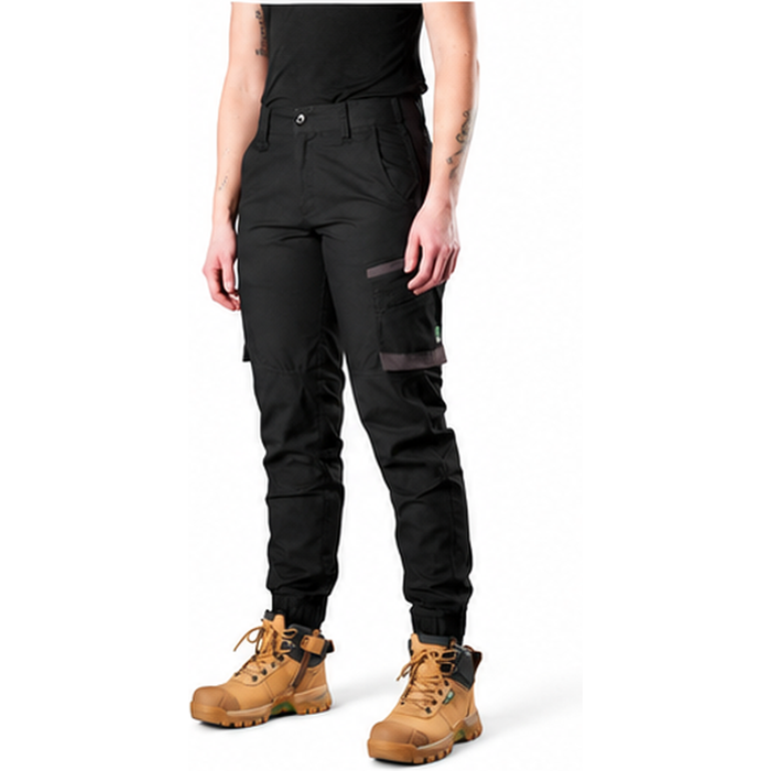 FXD WP-8W Womens Stretch Ripstop Work Pants black side view