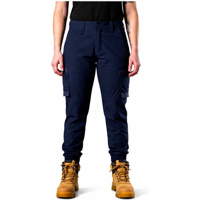 Womens navy FXD WP-8W Womens Stretch Ripstop Work Pants front view