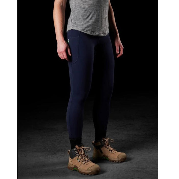 FXD WP-9W Womens 4 Way Stretch Work Leggings - Navy - Lifestyle Angled View