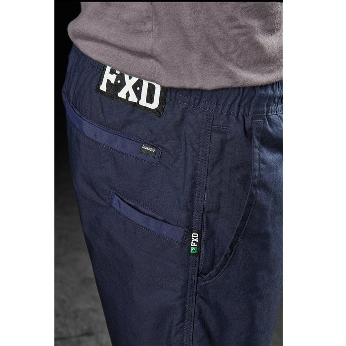Mens navy blue FXD WS-4 Elastic Work Short side zoom view