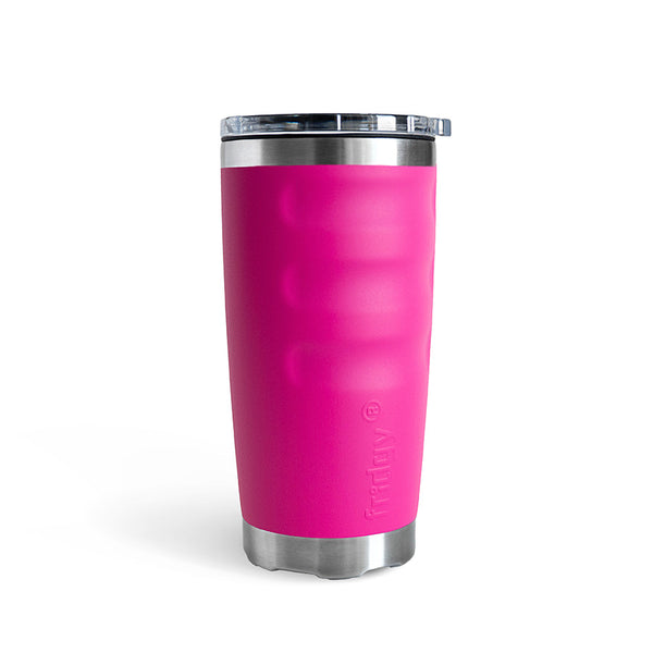 Bright Fiery Rose hot pink double insulated large capacity ergonomic design Fridgy FRI600 600ML Tumbler