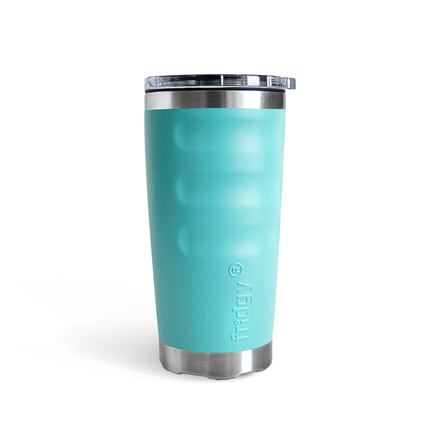 Aqua marine blue stainless steel strong grip easy release lid Fridgy FRI600 600ML Tumbler