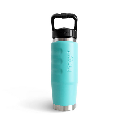 Large capacity aqua blue insulated premium metal water bottle Fridgy FRI750CRUISE 750 Cruise Range With Sipper Lid