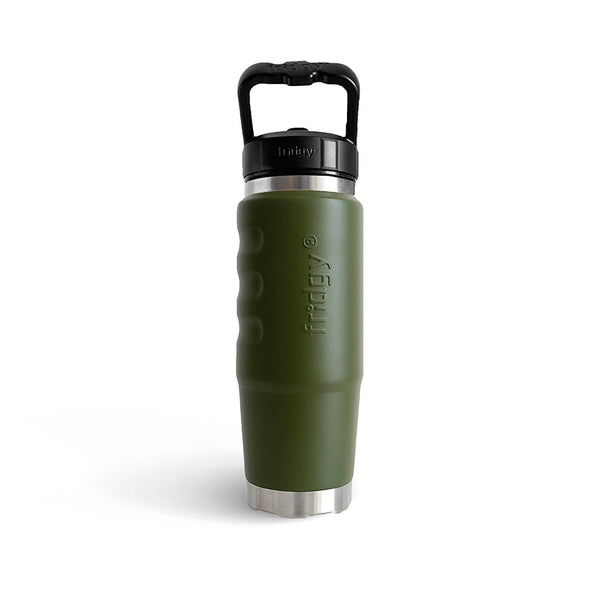 Olive green commando tough powder coated extra grip insulated drink bottle Fridgy FRI750CRUISE 750 Cruise Range With Sipper Lid