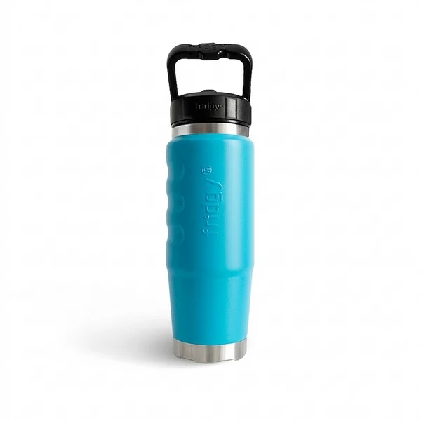 Bright lazer blue anti slip Fridgy FRI750CRUISE 750 Cruise Range With Sipper Lid metal drink bottle