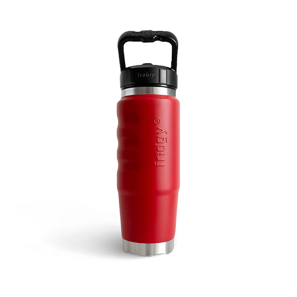 Bright red large capacity cooling drink bottle Fridgy FRI750CRUISE 750 Cruise Range With Sipper Lid