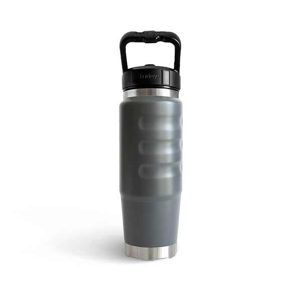 Stormy grey triple insulated all day heating or cooling stainless steel dink bottle Fridgy FRI750CRUISE 750 Cruise Range With Sipper Lid