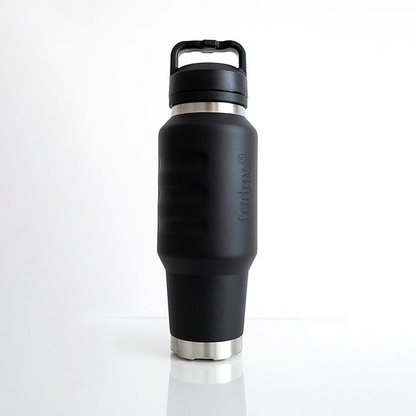 Dark Black hour coloured, triple insulated heat retention, tough non scratch finish drink bottle Fridgy FRI1000CRUISE 1L Cruise Range With Guzzler Lid
