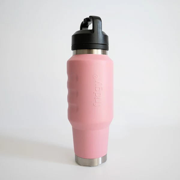 Dusty light pink non rattle anti scratch and extra grip drink bottle Fridgy FRI1000CRUISE 1L Cruise Range With Guzzler Lid