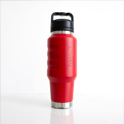 Rebel Red Mid Size triple wall insulation metal drink bottle Fridgy FRI1000CRUISE 1L Cruise Range With Guzzler Lid