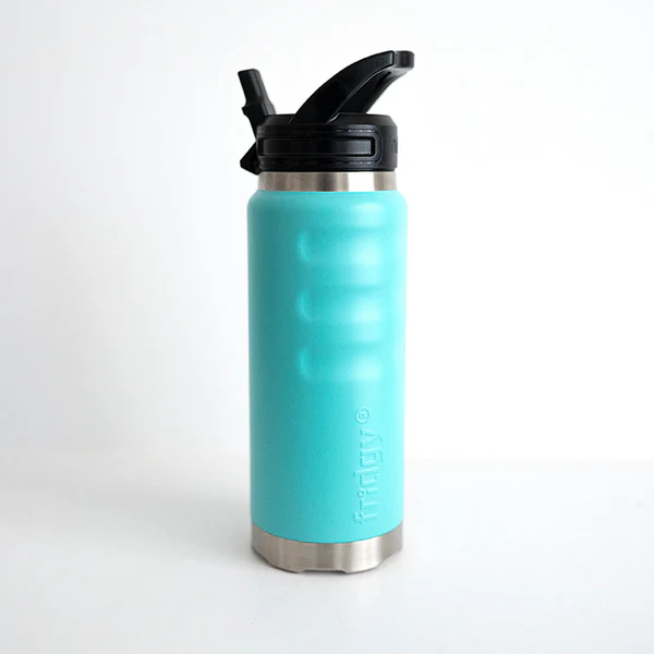Aqua marine blue coloured reinforced tough sturdy no scratch metal Fridgy FRI1080 1080ML Grip drink Bottle With Wide Mouth