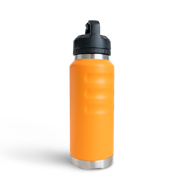 Blaze orange coloured stainless steel insulated Fridgy FRI1080 1080ML Grip drink Bottle With Wide Mouth