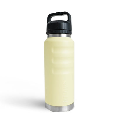 Lemon yellow spritz colour premium stainless steel construction triple insulated Fridgy FRI1080 1080ML Grip drinking Bottle With Wide Mouth