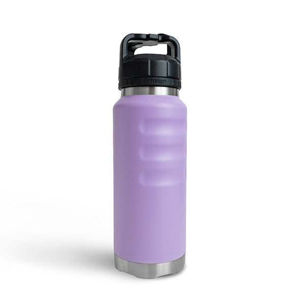 Lilac lavender purple moulded no slip grip stainless steel Fridgy FRI1080 1080ML Grip Bottle With Wide Mouth