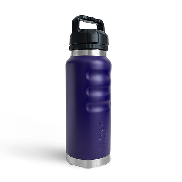 Purple reinforced base for durability and toughness premium long wearing Fridgy FRI1080 1080ML Grip drink Bottle With Wide Mouth