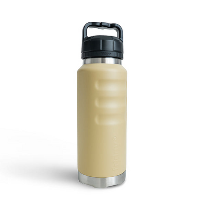 Sandy Beige strong metal insulated Fridgy FRI1080 1080ML Grip drinking Bottle With Wide Mouth