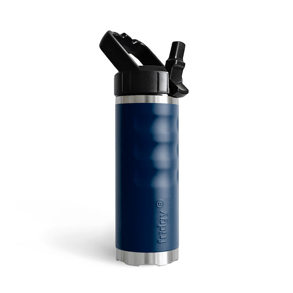 Navy forge blue coloured sip straw lid tough durable hard wearing Fridgy FRI540 540 Grip Bottle With Sipper Lid