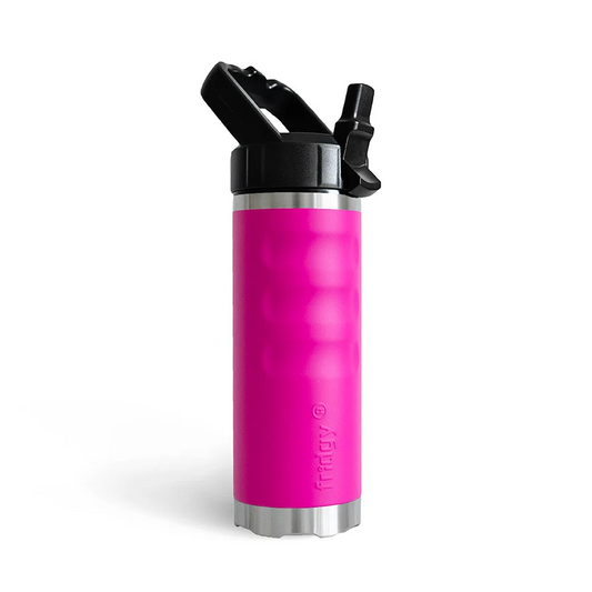 Fiery Rose Hot Pink, compact lunch box and back pack drinking bottle, Fridgy FRI540 540 Grip Bottle With Sipper Lid