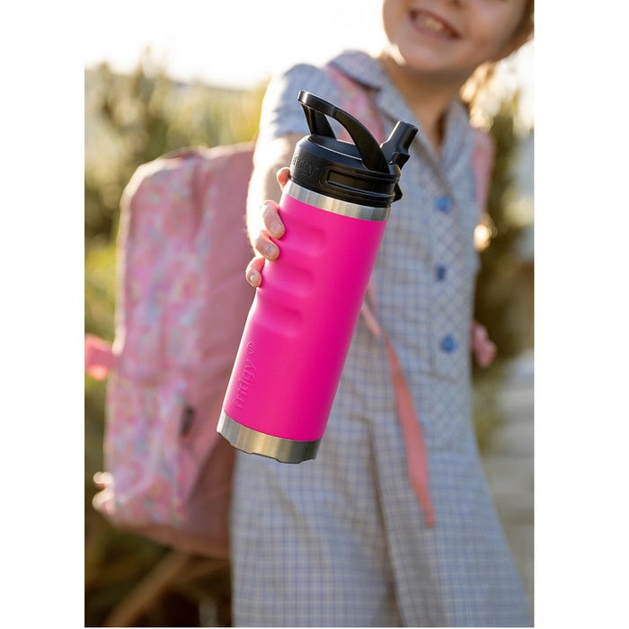 Fiery Rose Hot Pink Fridgy FRI540 540 Grip Bottle With Sipper Lid Lifestyle