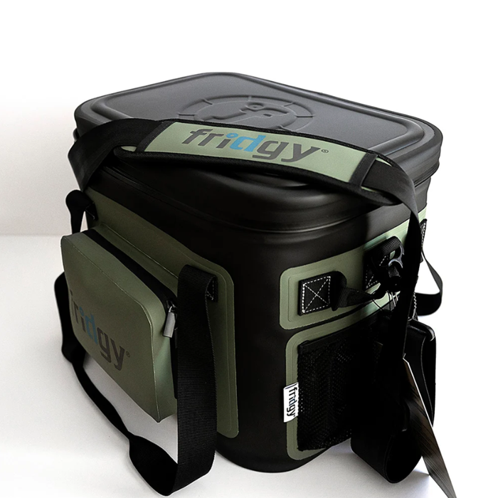Fridgy FRICOOLER14LITRE 14 Litre Cooler Cribmate Plus commando olive green angle view