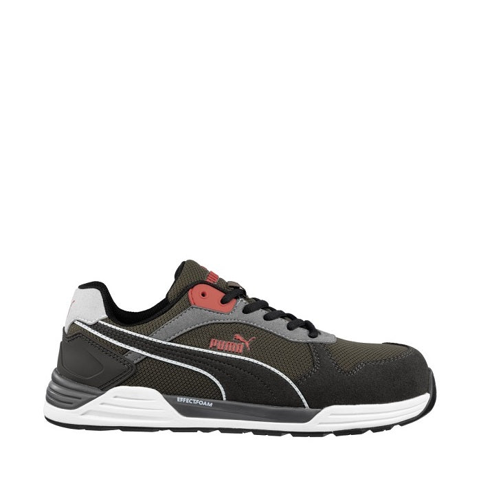 Black and Grey Slip Resistant Metal Free Puma 644677 Frontside Ivy Unisex Composite Safety Jogger