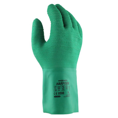 Maxisafe GLL229 Harpoon Green Latex Glove