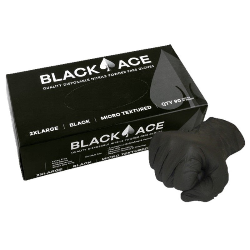 Maxisafe GNB218 Black Shield Extra Heavy Duty Nitrile Gloves - 100 Pack