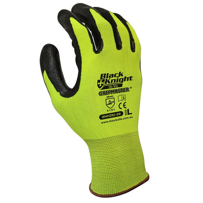 Maxisafe GNH292 Black Knight Gripmaster HiVis Glove
