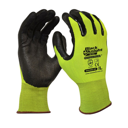 Maxisafe GNH292 Black Knight Gripmaster HiVis Glove