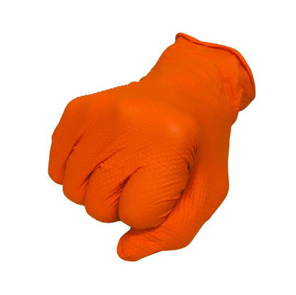 Maxisafe GNO208 Orange Shield Heavy Duty Nitrile with Diamond Grip Box 100