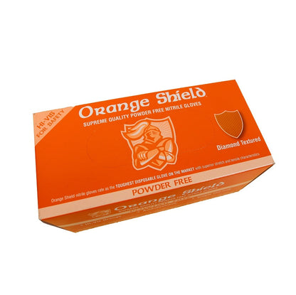Maxisafe GNO208 Orange Shield Heavy Duty Nitrile with Diamond Grip Box 100