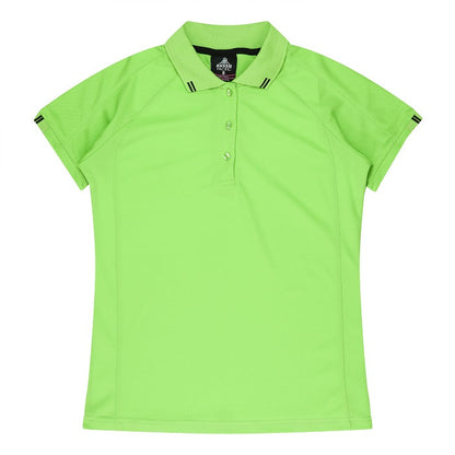 Aussie Pacific N2308 Flinders Lady Polos - Green - Front View