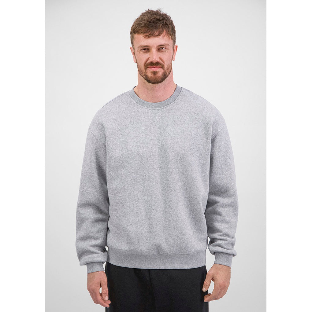 GOODMATES X2007M Mens Everyday Crew Sweatshirt - Grey Marle - Alternative Front View