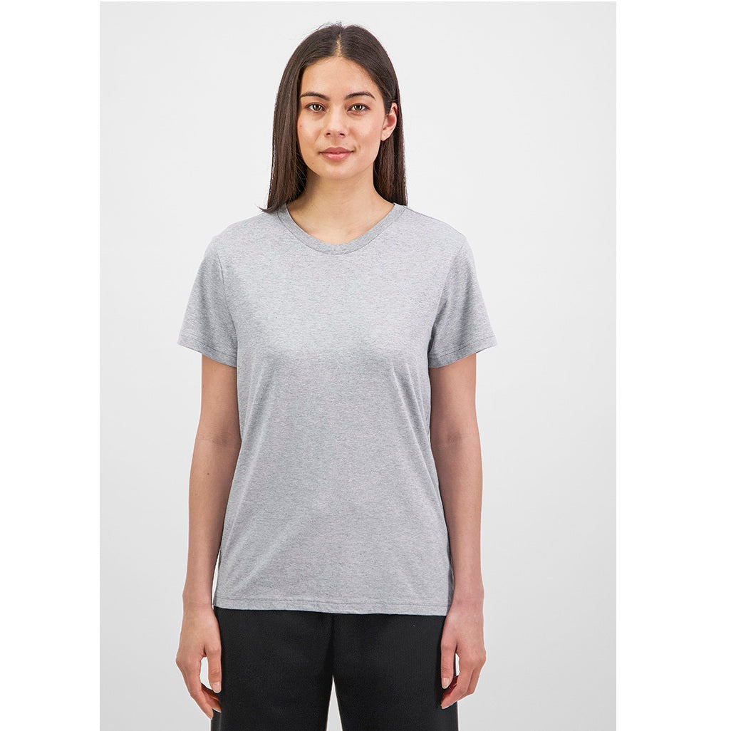 GOODMATES X1001W Womens Basis Short Sleeve Tee - Grey Marle - Alternative Front View