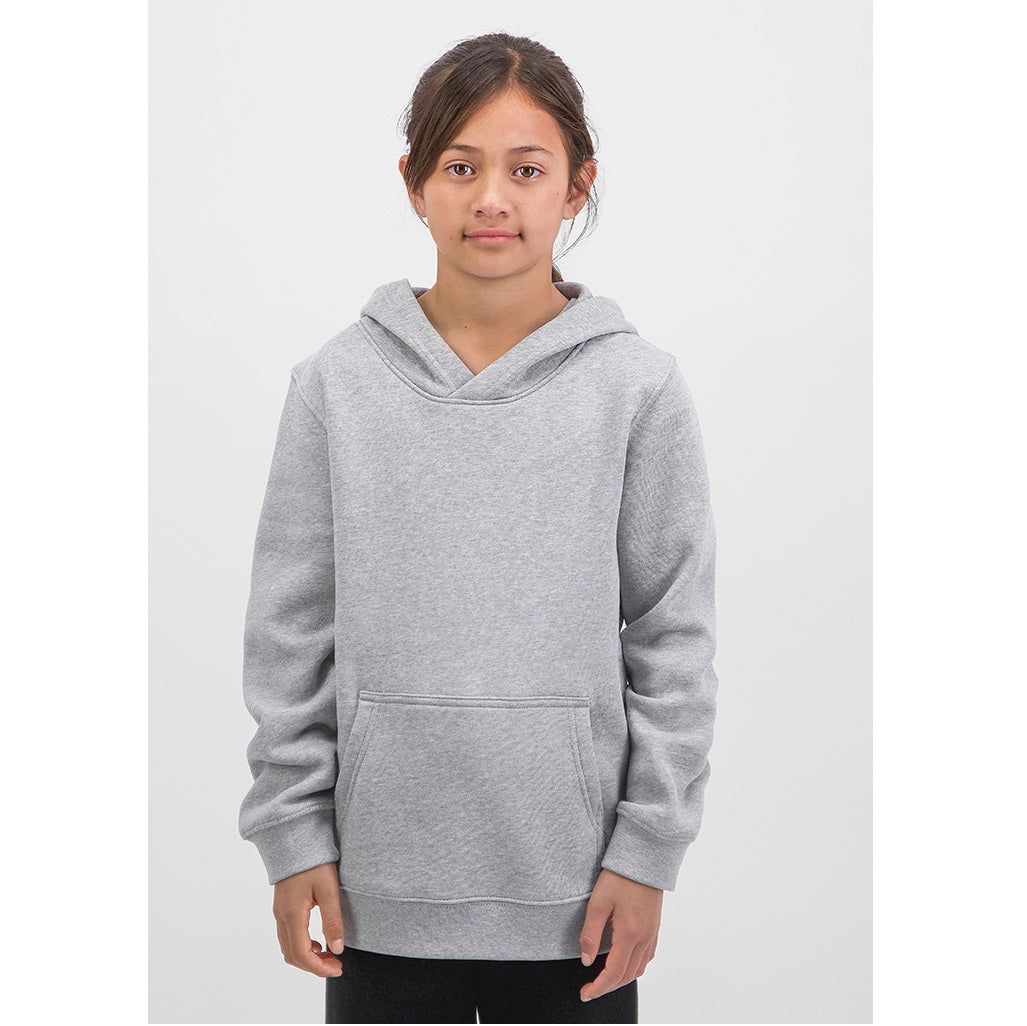 GOODMATES X1003K Kids Basis Hoodie - Grey Marle - Alternative Front View