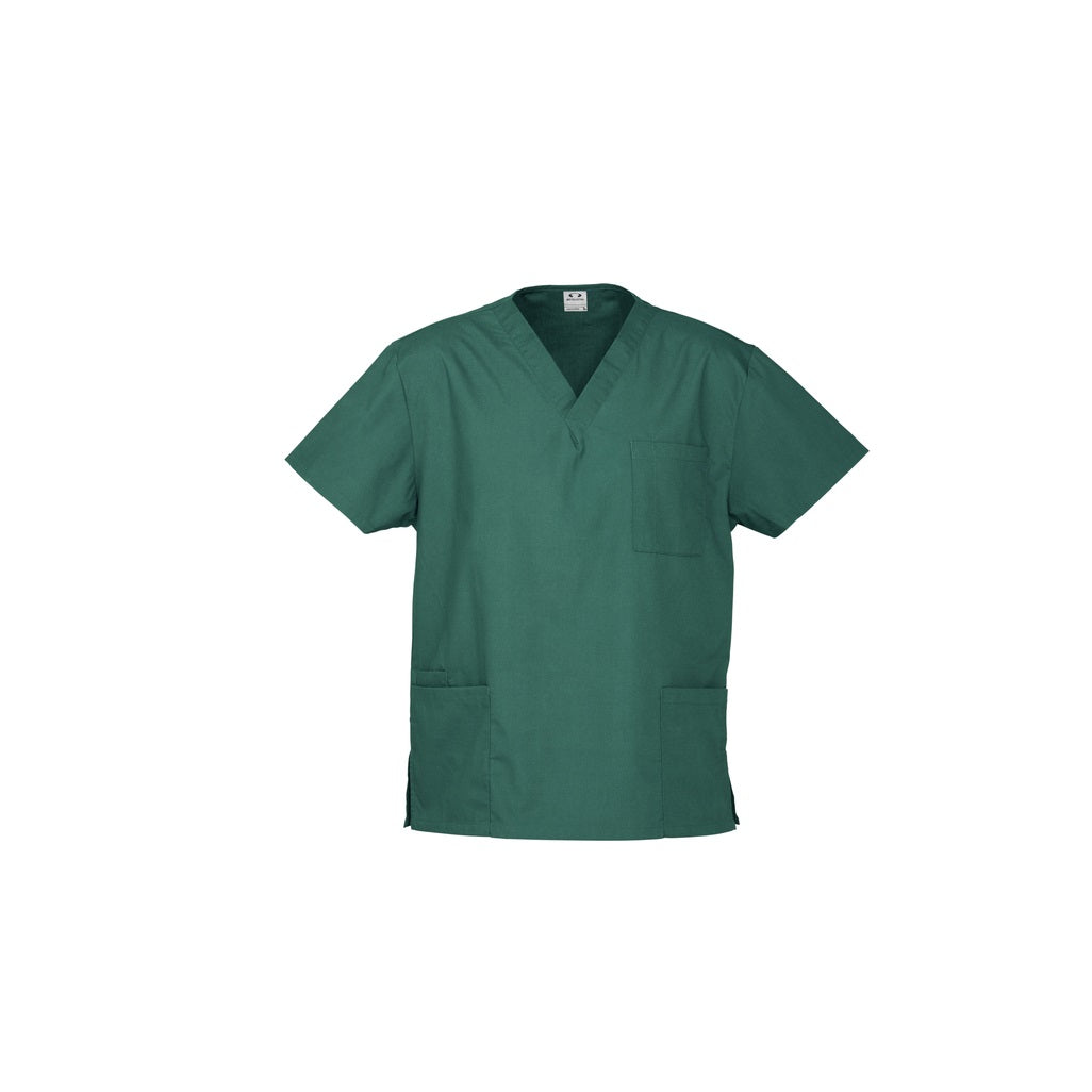 Inaura H10612 Unisex Classic Scrub Top - Hunter Green - Front View