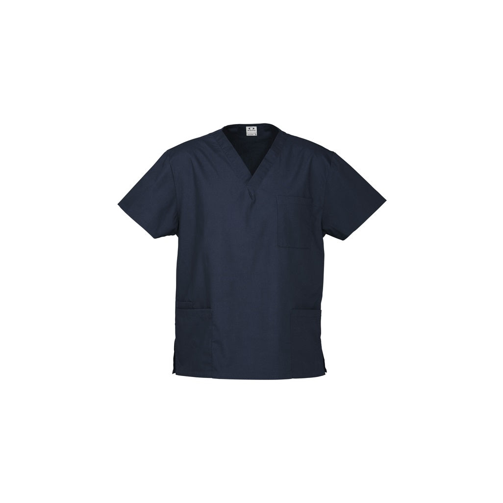 Inaura H10612 Unisex Classic Scrub Top - Navy - Front View